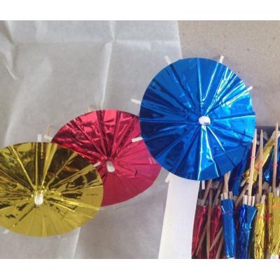 Metallic umbrella picks
