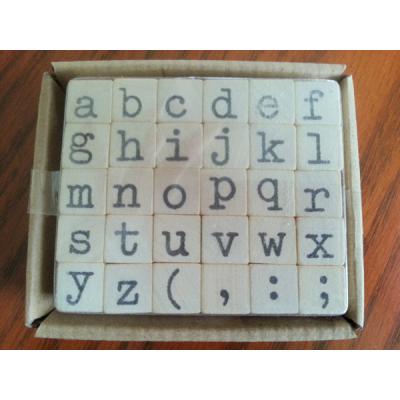 Alphabet stamp set Wood Rubber Stamps