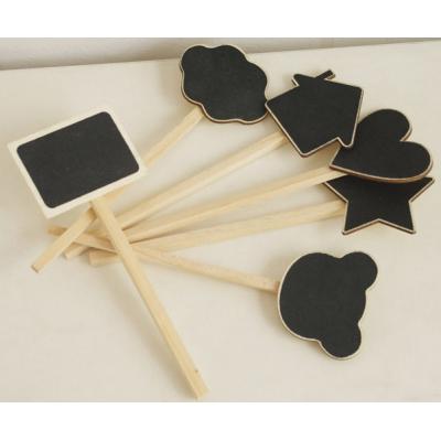 Mini chalkboard wooden message blackboard with stick pokes various sha...