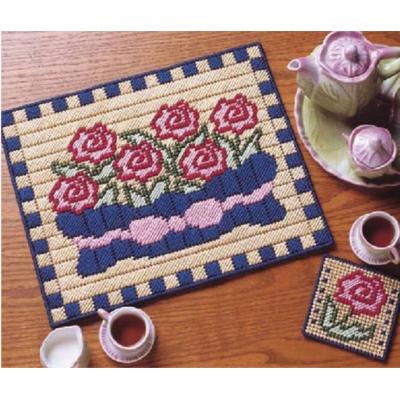 3D cross stitch DIY household coaster