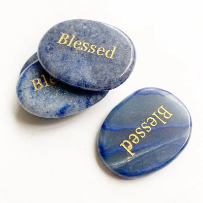 Natural Tuble Stone -blue aventurine